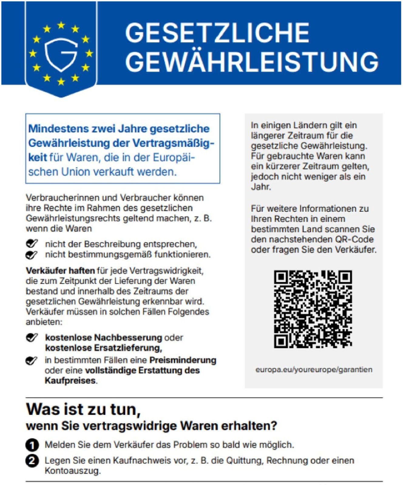 Gewährleistungslabel