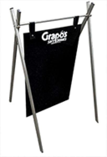 Grapos Aufsteller - Ständer in Niro (klappbar)